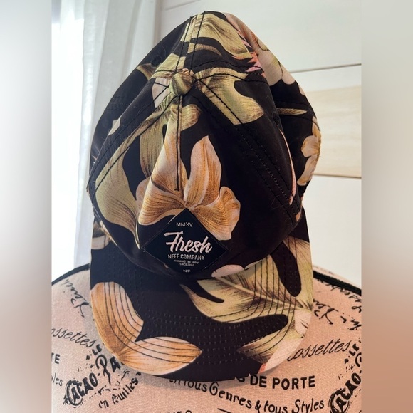 Neff Other - Floral Black Cap by Fresh Neff Company, EUC, one size fits all